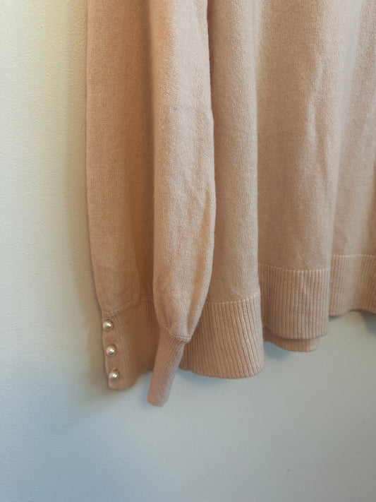 Cortland Park Baby Pink Cashmere Sweater | Size Large