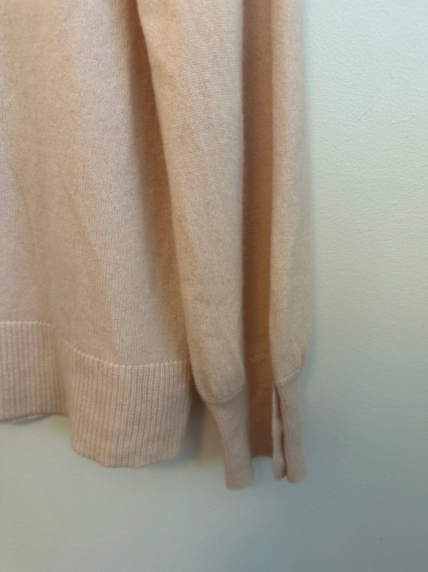 Cortland Park Baby Pink Cashmere Sweater | Size Large