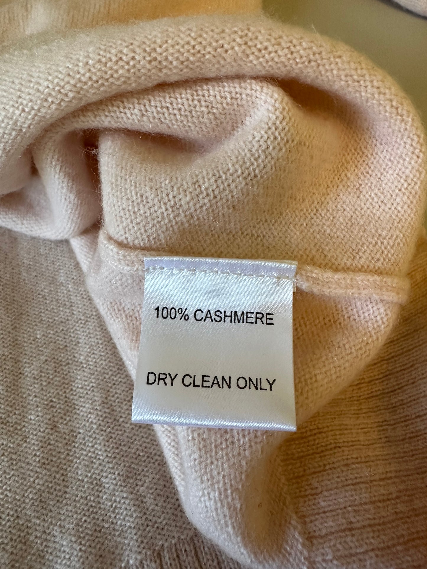 Cortland Park Baby Pink Cashmere Sweater | Size Large