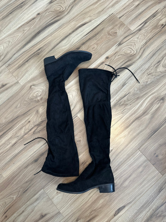 Charles David Black Suede Over the Knee Boots | Size 6