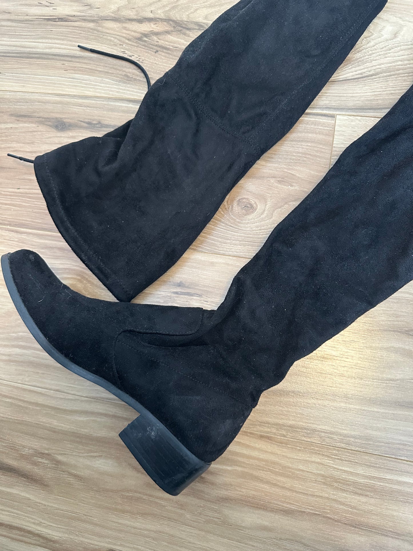 Charles David Black Suede Over the Knee Boots | Size 6