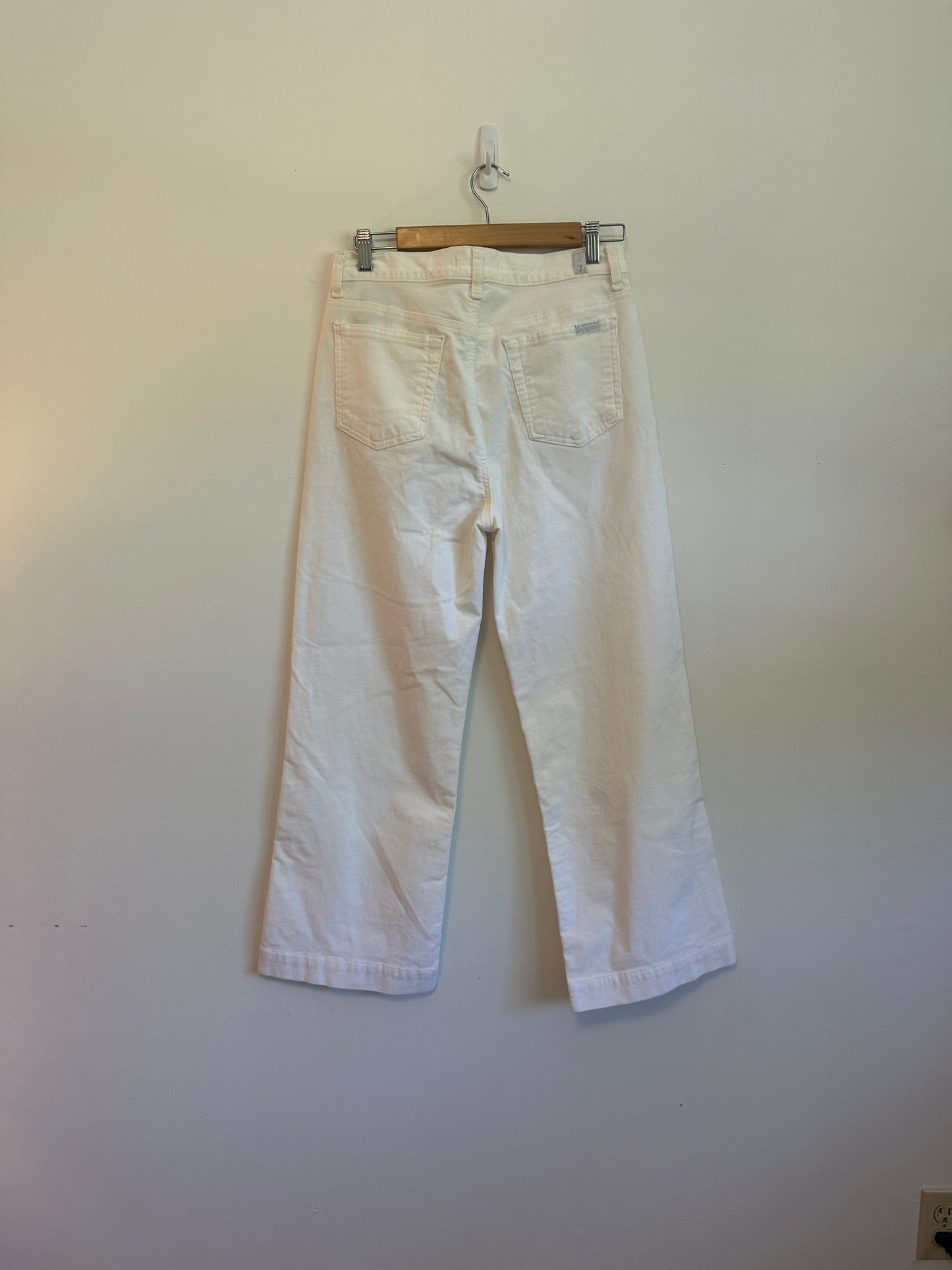 7 For All Mankind Ivory Corduroy Wide Leg Jeans | Size 29