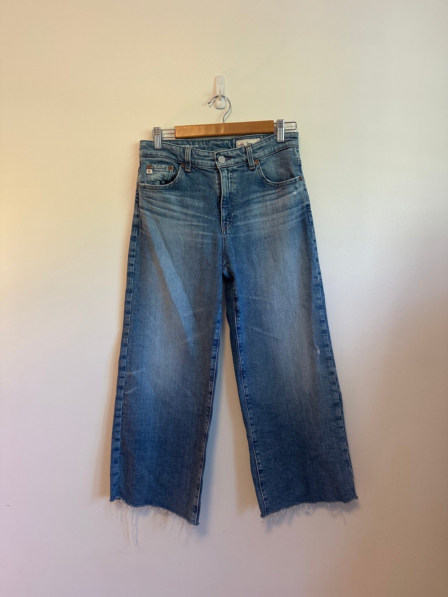 AG Denim Saige Wide Leg Crop Mid Rise Jean | Size 27