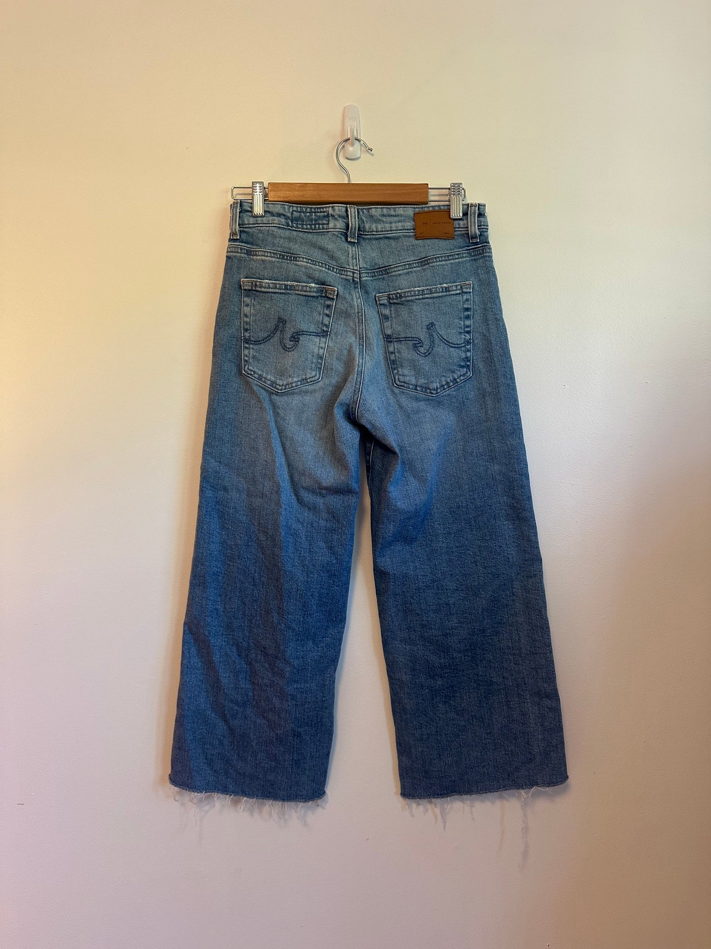 AG Denim Saige Wide Leg Crop Mid Rise Jean | Size 27