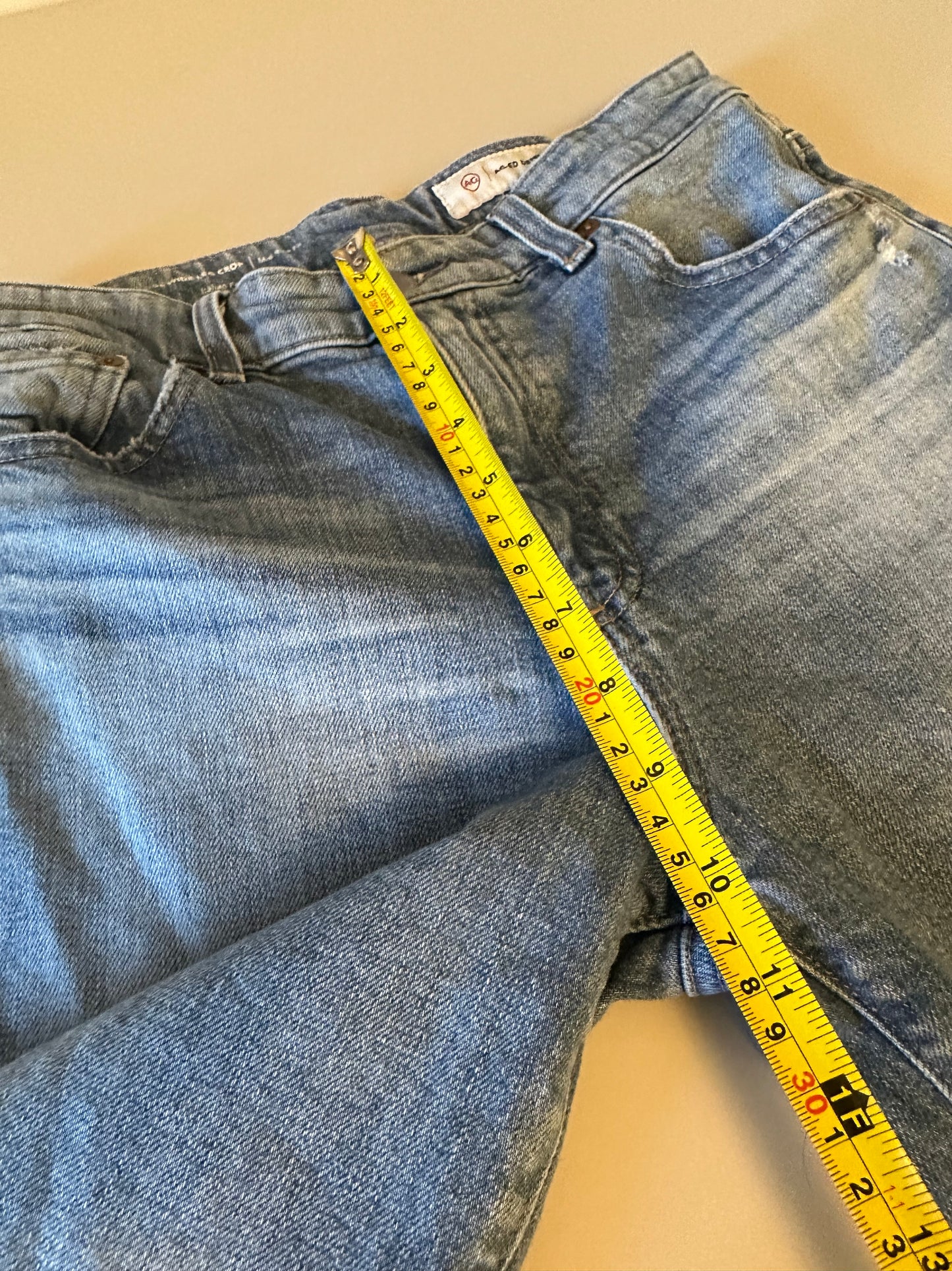 AG Denim Saige Wide Leg Crop Mid Rise Jean | Size 27
