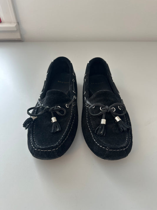 Cole Haan Black Suede Driving Loafers | Size 6
