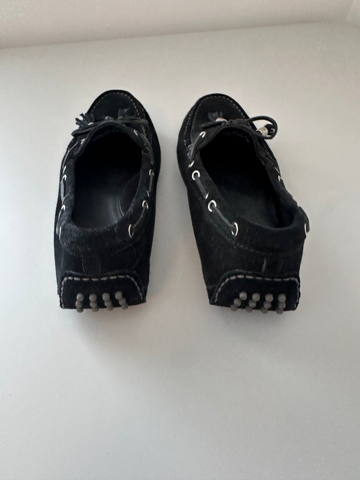 Cole Haan Black Suede Driving Loafers | Size 6