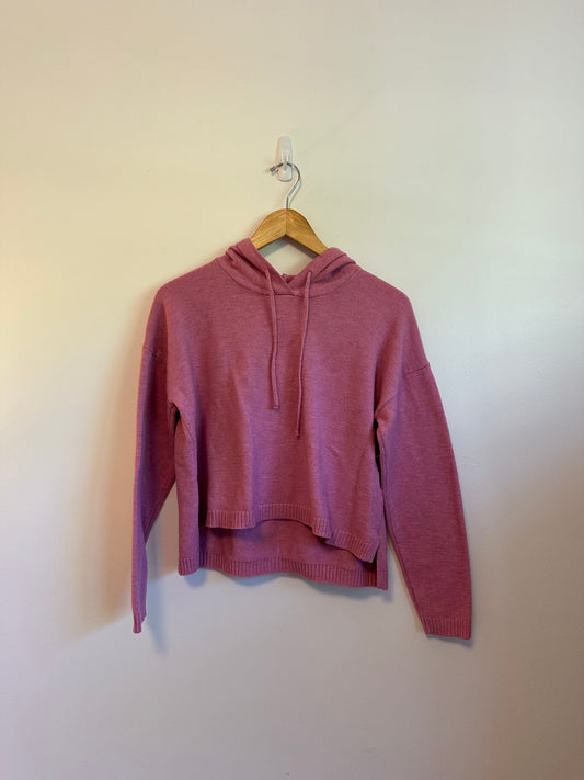 Six/Fifty Heartfelt Hooded Sweater in Pink and Red | Size Small