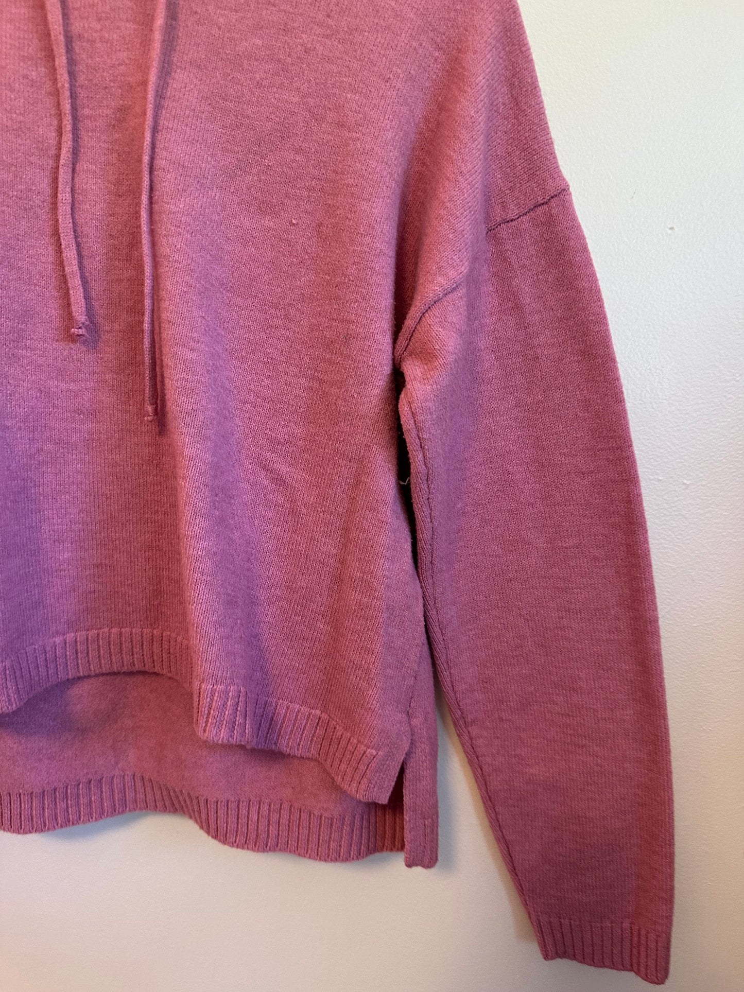 Six/Fifty Heartfelt Hooded Sweater in Pink and Red | Size Small