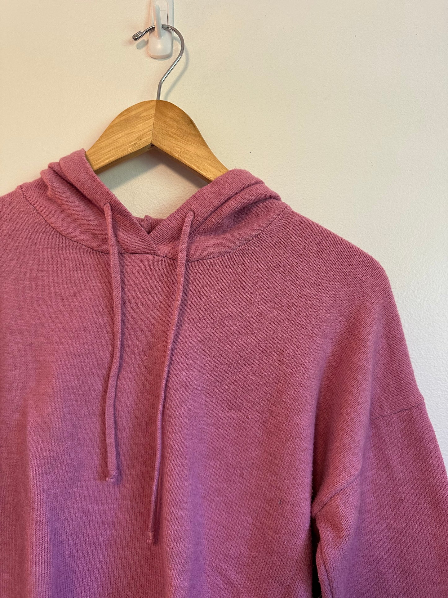 Six/Fifty Heartfelt Hooded Sweater in Pink and Red | Size Small