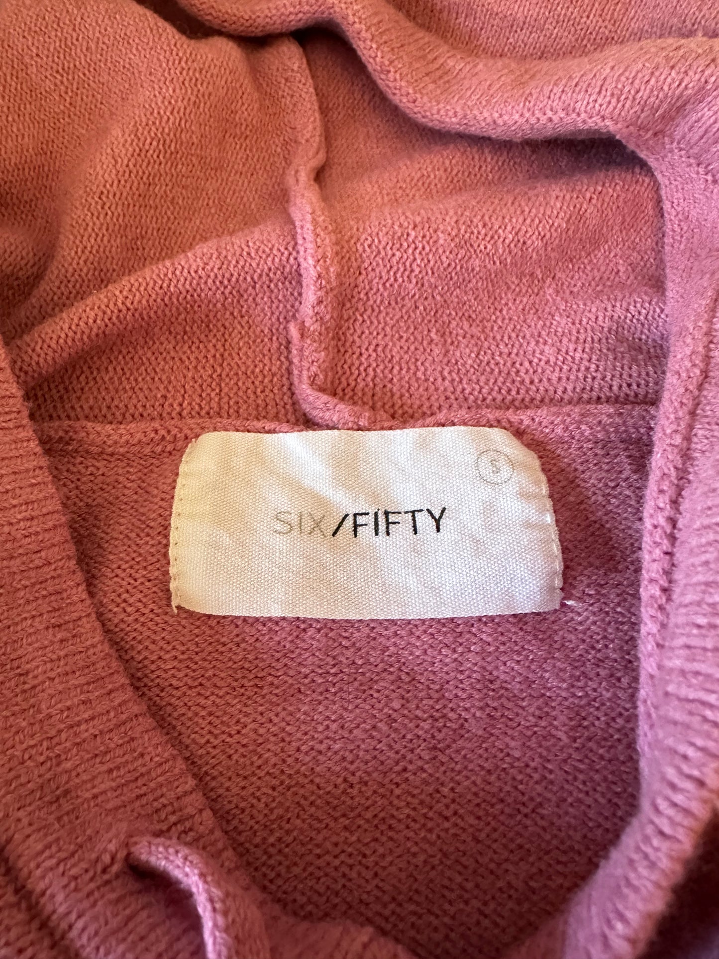 Six/Fifty Heartfelt Hooded Sweater in Pink and Red | Size Small