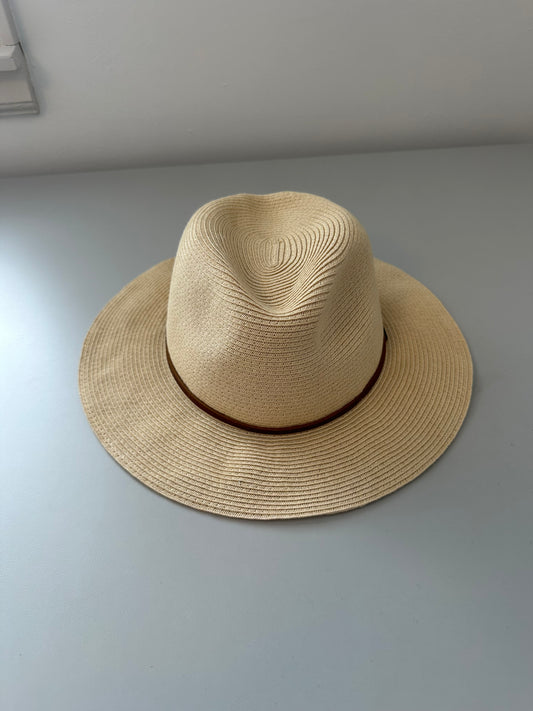Brixton Wesley Straw Packable Fedora Hat
