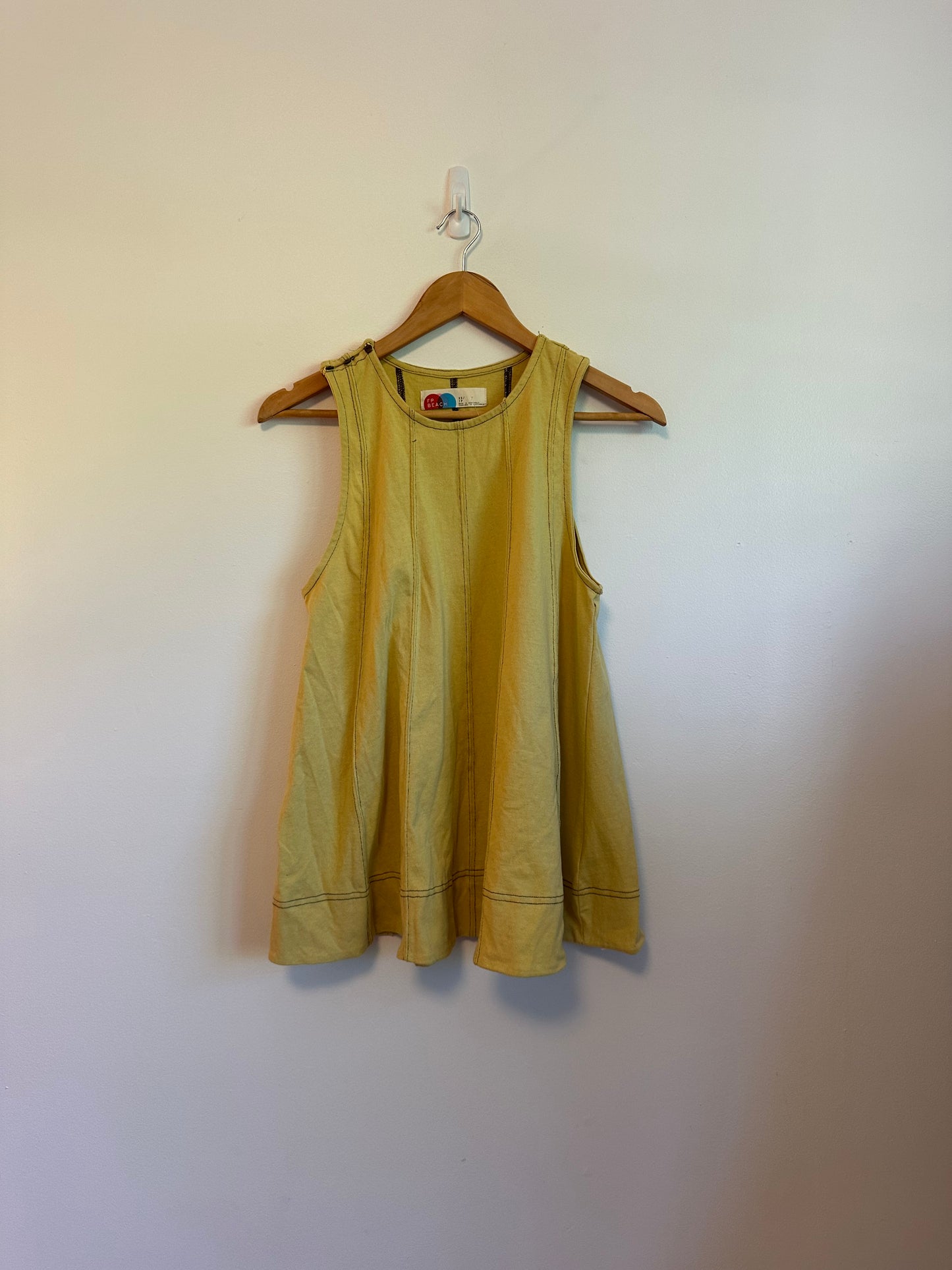 NWT Free People Beach Strada Trapeze Shirt in Yellow | Size XS