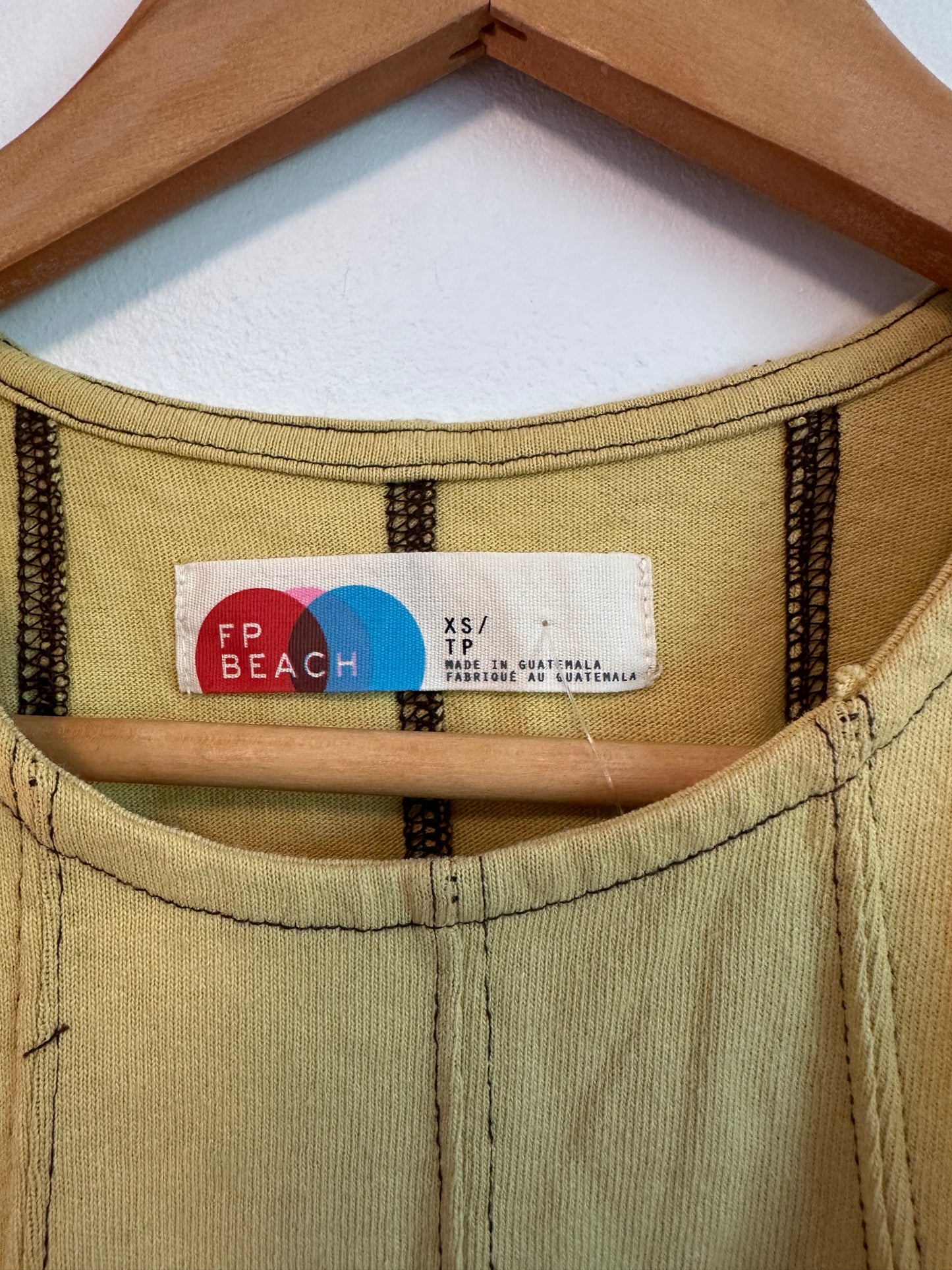 NWT Free People Beach Strada Trapeze Shirt in Yellow | Size XS