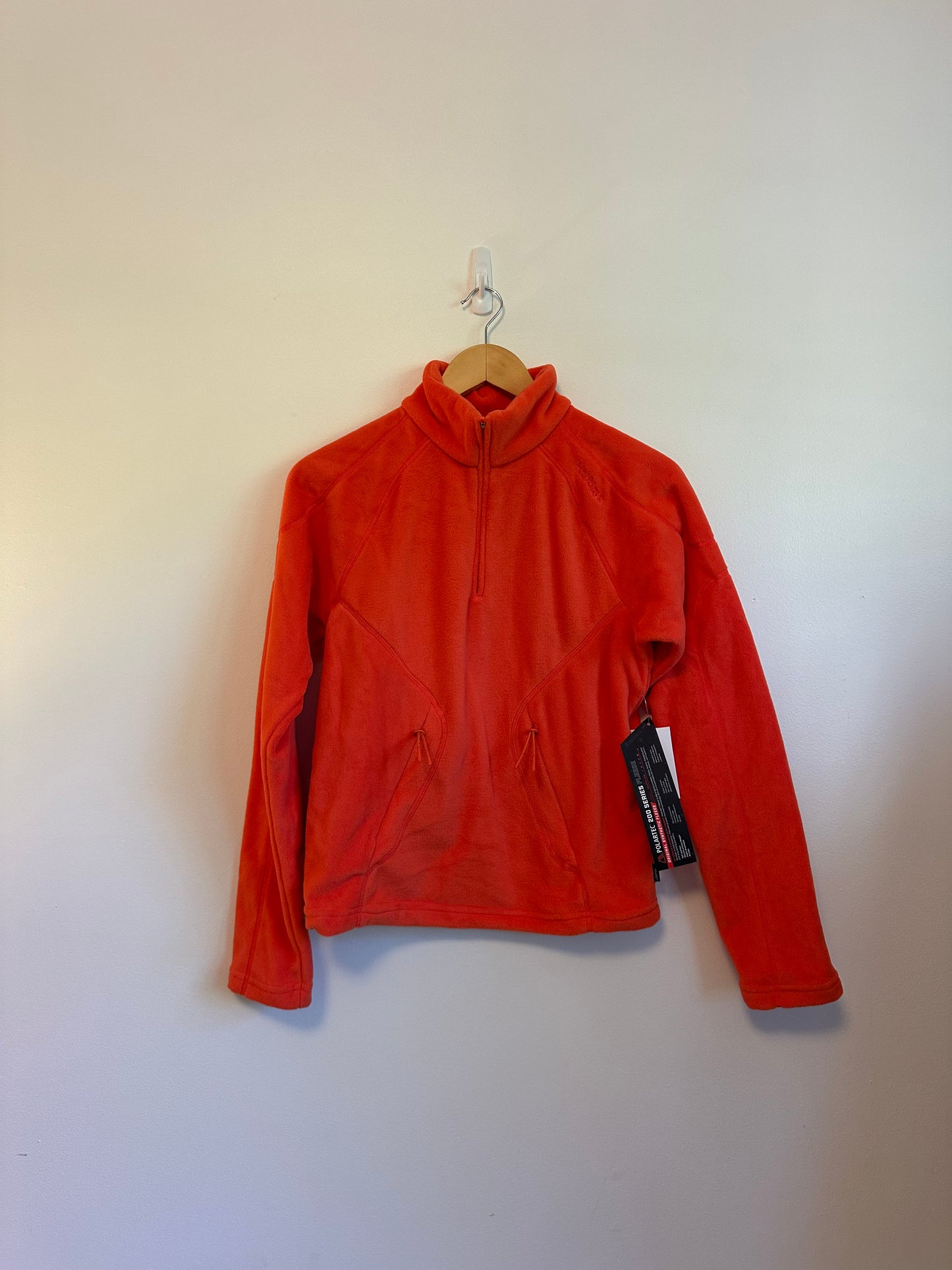 NWT Halfdays Bonnie Polartec® Fleece Midlayer in Spritz Orange | Size XS