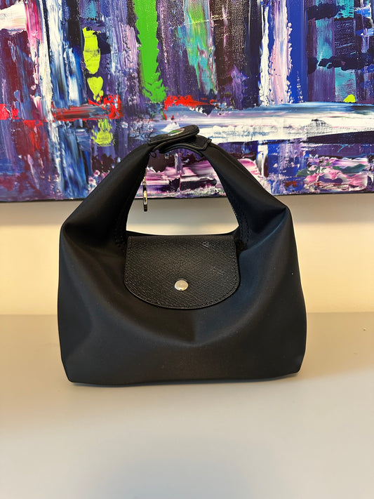 New Lena 3 in 1 Black Nylon Crescent Bag