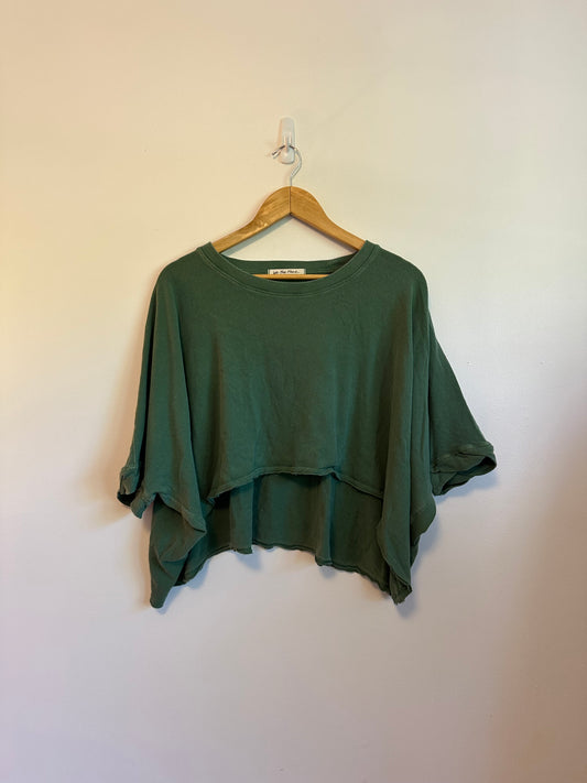 Free People We The Free Oversized Green T-Shirt | Size Small