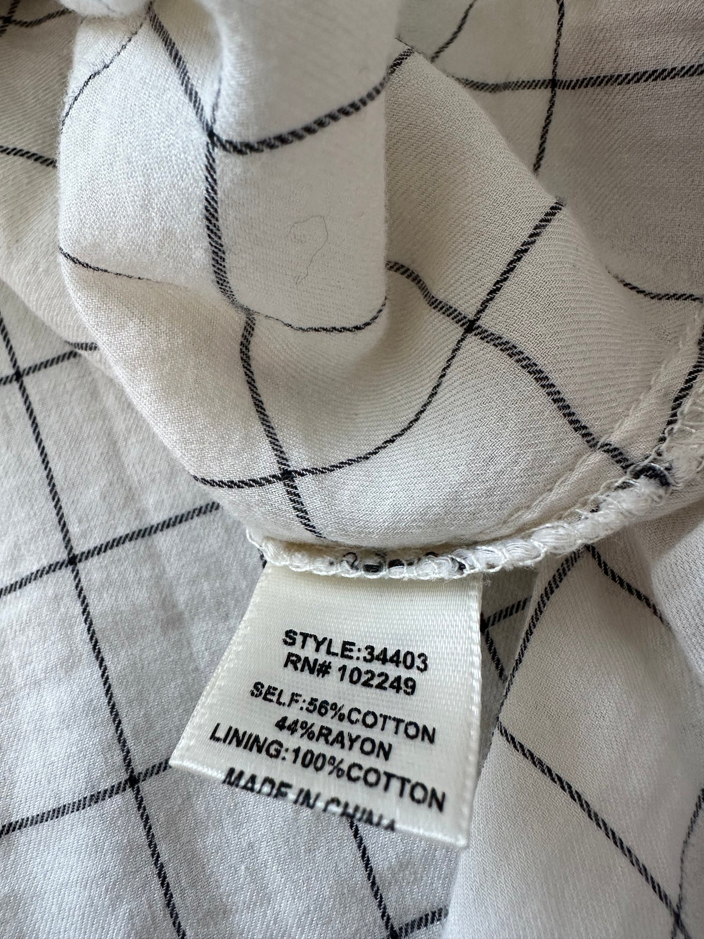 Skies Are Blue Checkerboard Button Down Shirt | Size Small