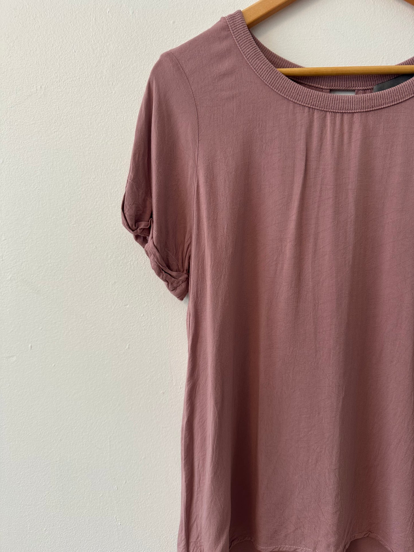Michael Stars Mauve Pink Short Sleeve T-Shirt | Size Small