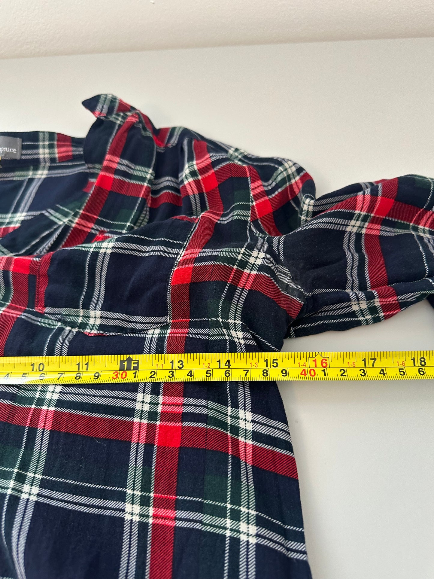 Market & Spruce Plaid Henley 3/4 Sleeve | Size Small