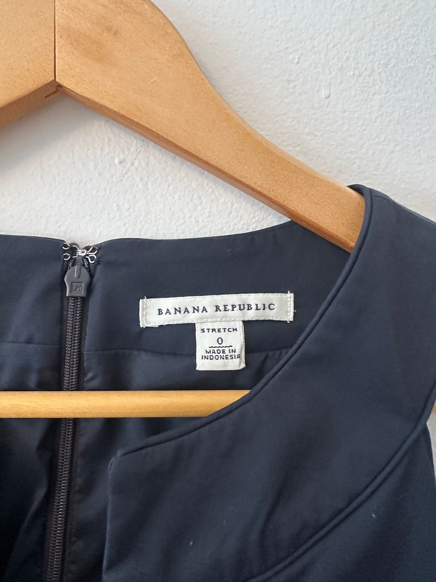 Banana Republic Cotton Poplin Sleeveless Navy Blue Dress | Size 0