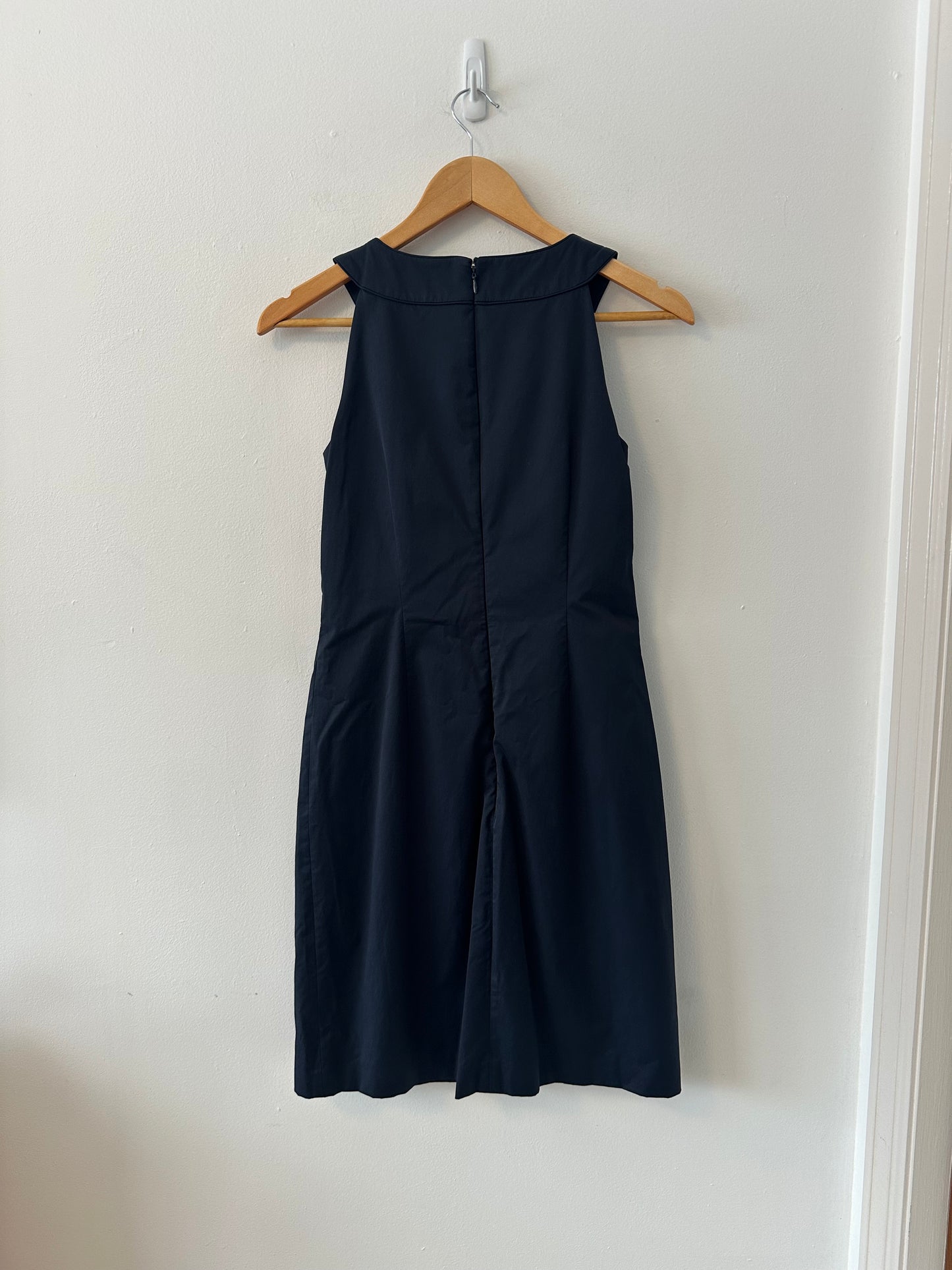 Banana Republic Cotton Poplin Sleeveless Navy Blue Dress | Size 0