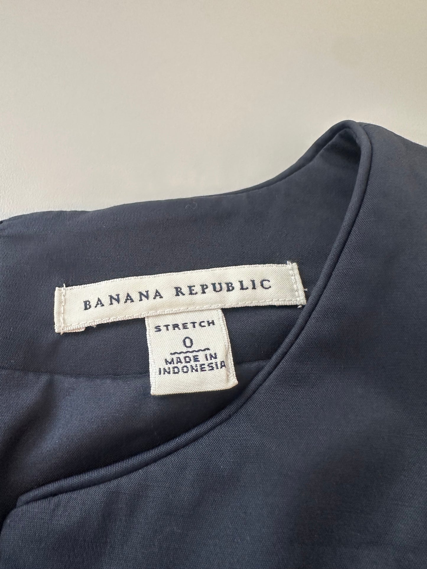 Banana Republic Cotton Poplin Sleeveless Navy Blue Dress | Size 0