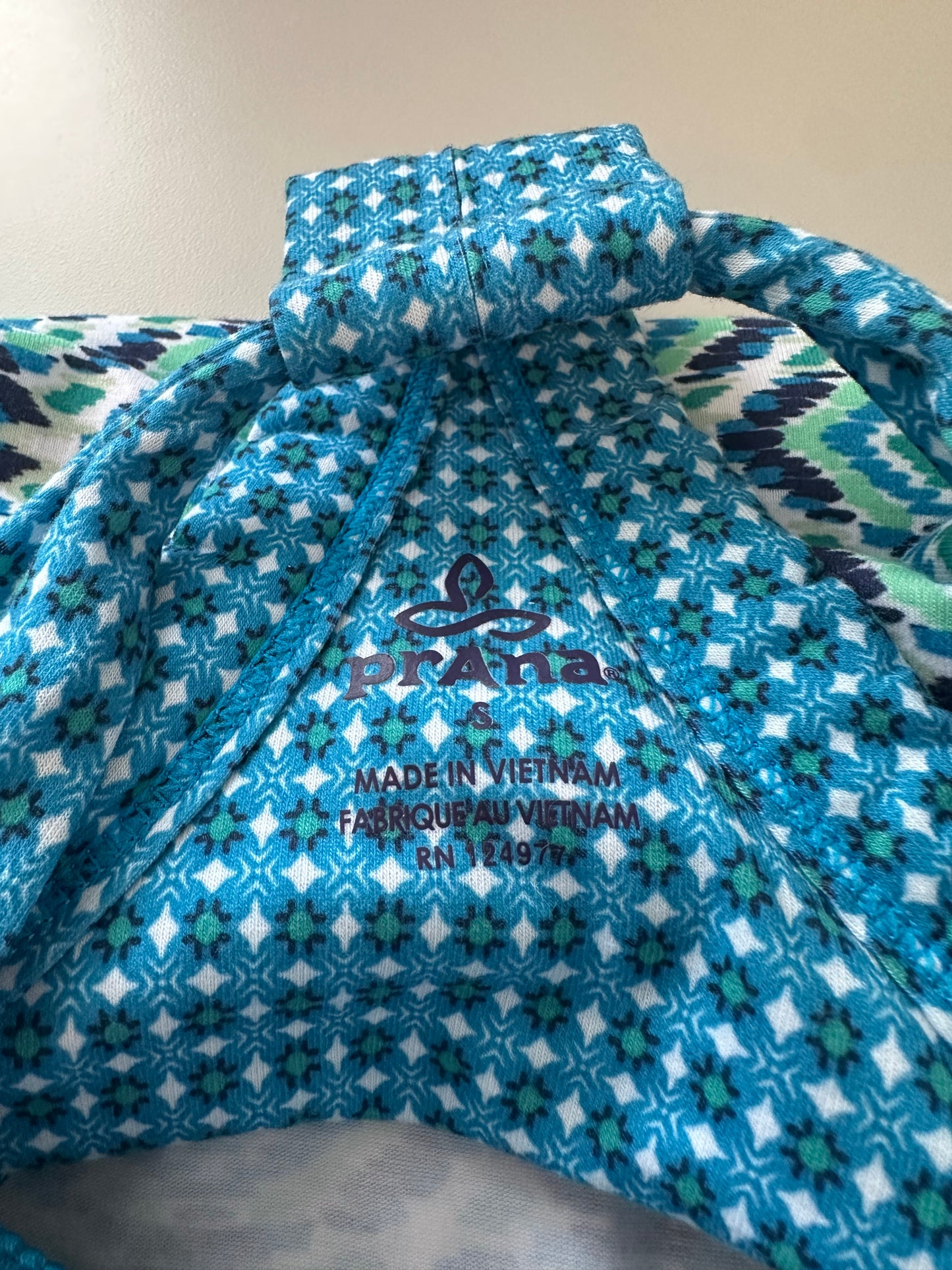 Prana Cali Racerback Blue Aztec Print Dress | Size Small