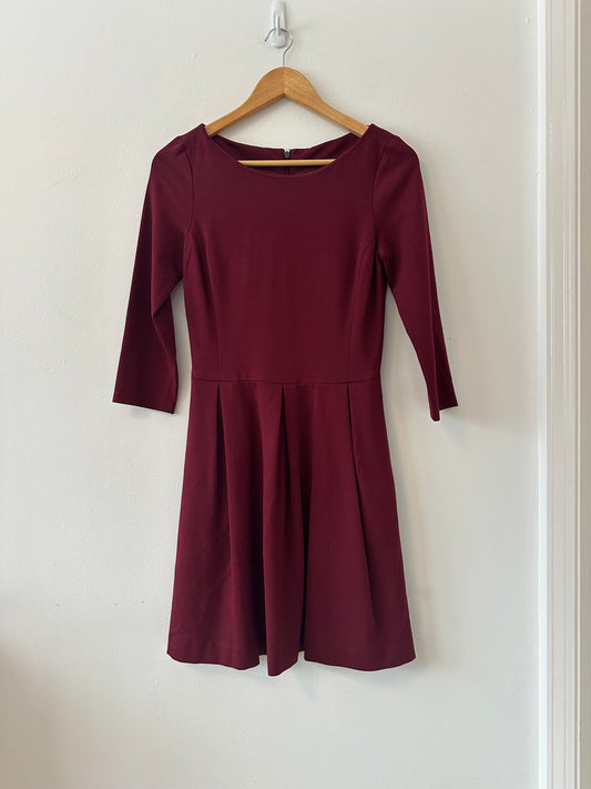 Banana Republic Maroon Red Fit and Flare Dress | Size 2