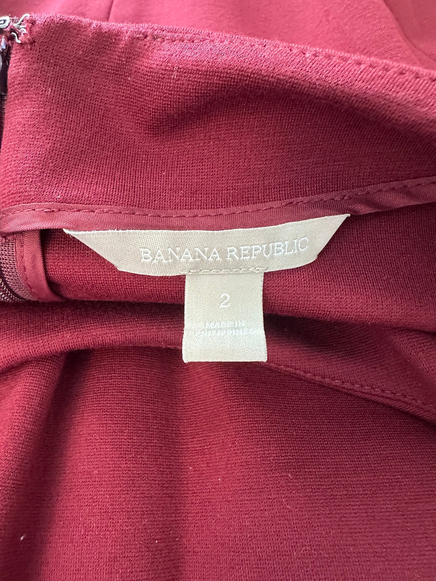 Banana Republic Maroon Red Fit and Flare Dress | Size 2