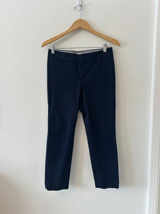 Banana Republic Navy Blue Sloan Fit Trouser Pants | Size 4 Petite