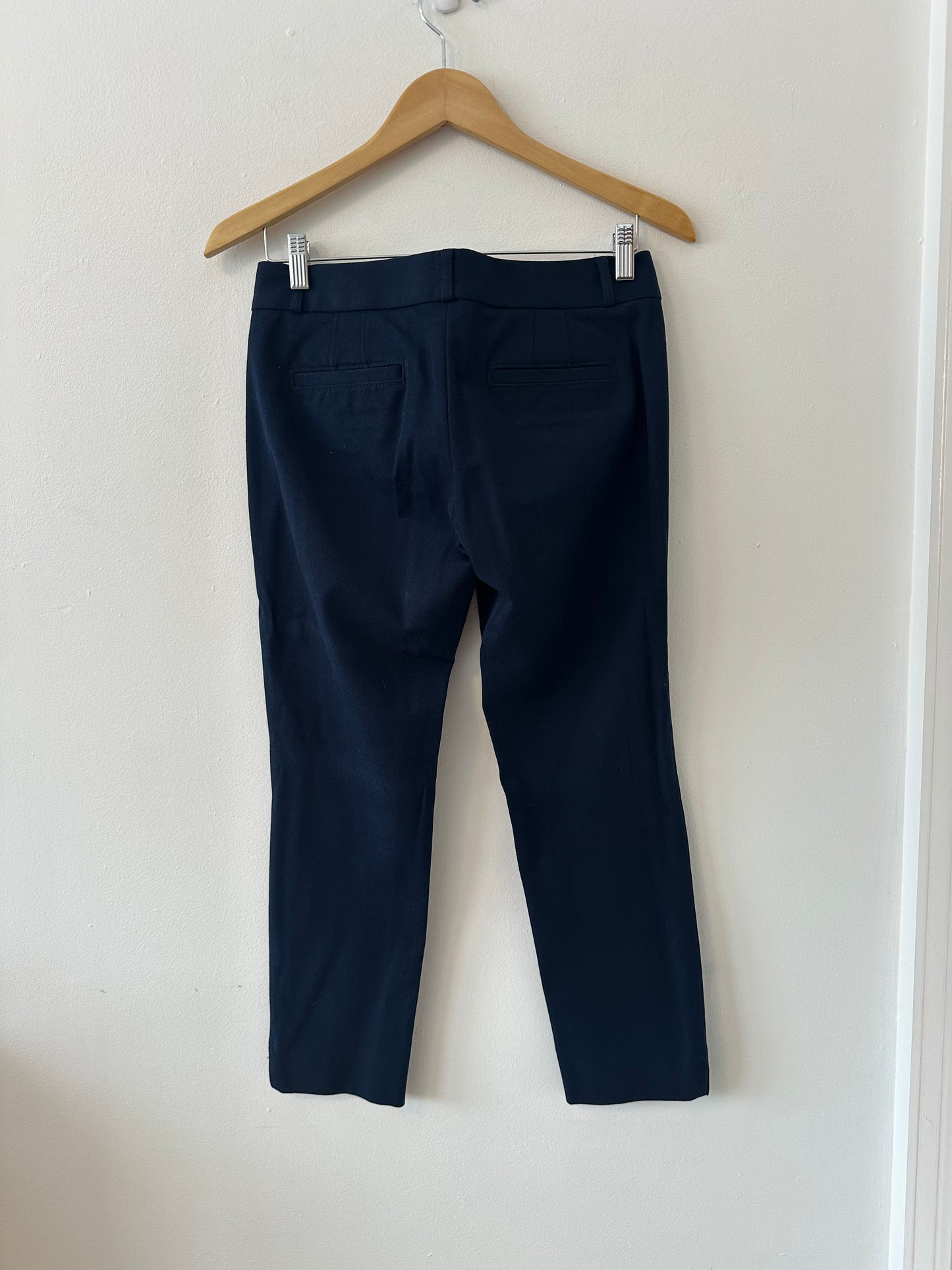 Banana Republic Navy Blue Sloan Fit Trouser Pants | Size 4 Petite