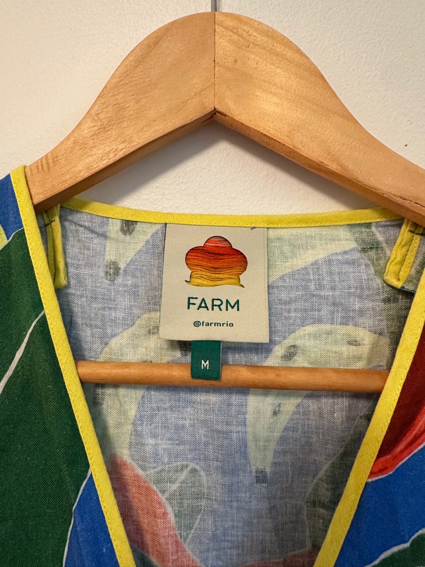 Farm Rio Blue Banana Leaves Romper | Size Medium