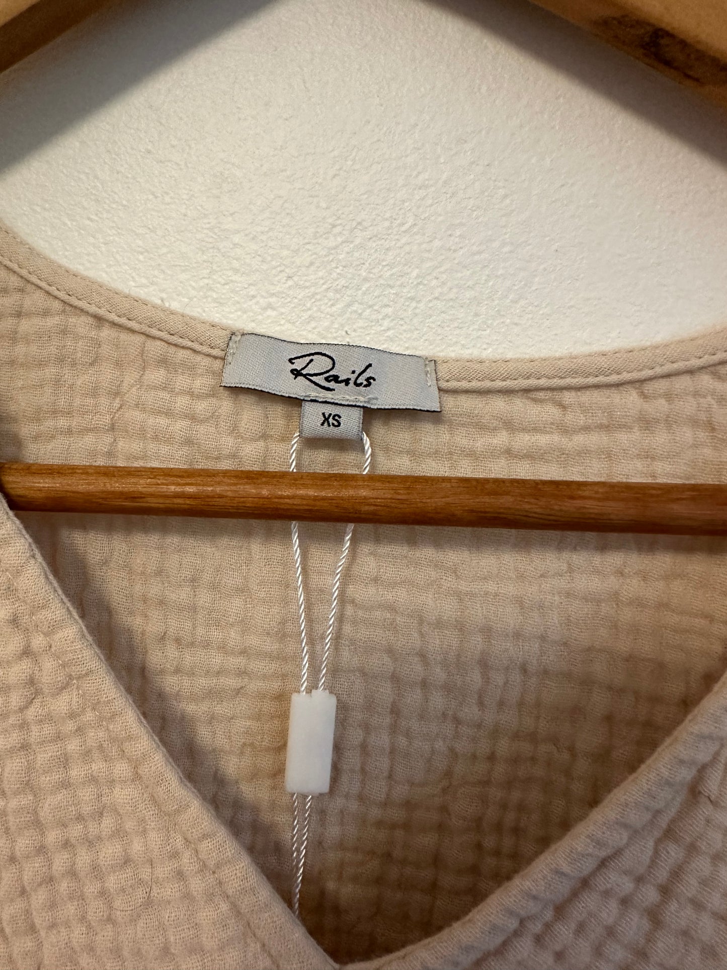 Rails Miley Cotton Gauze Top in Flax | Size XS