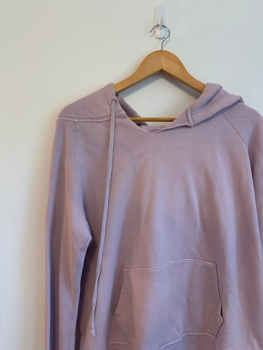 Nili Lotan Janie Cotton French Terry Hoodie in Dusty Rose Pink | Size Small