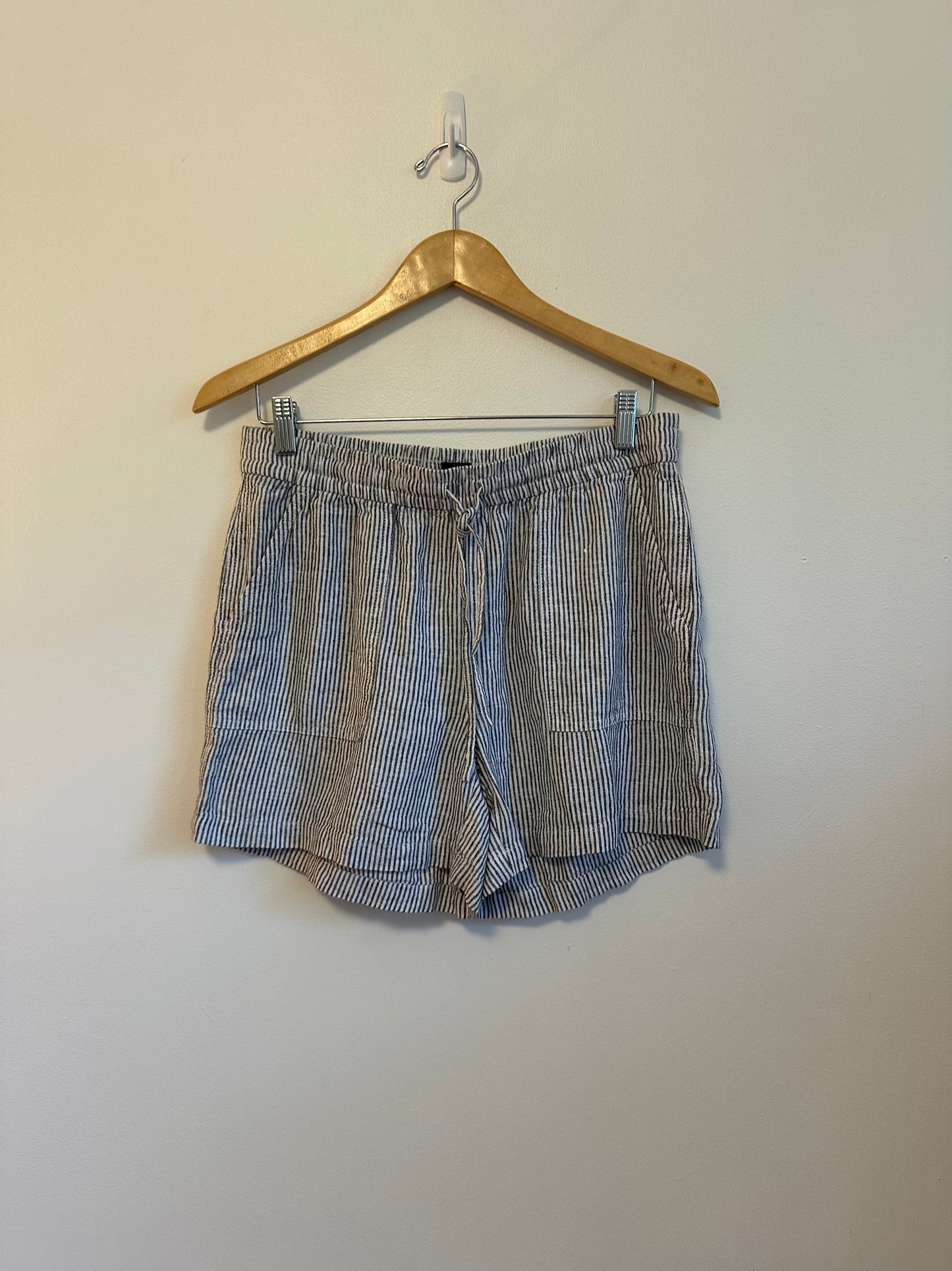 NWT J. Crew Linen Blend Striped Drawstring Shorts | Size Small