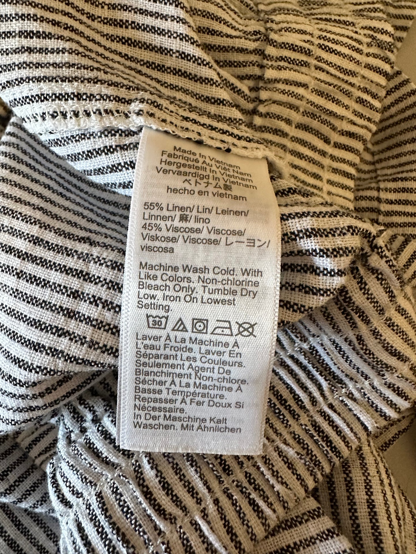 NWT J. Crew Linen Blend Striped Drawstring Shorts | Size Small