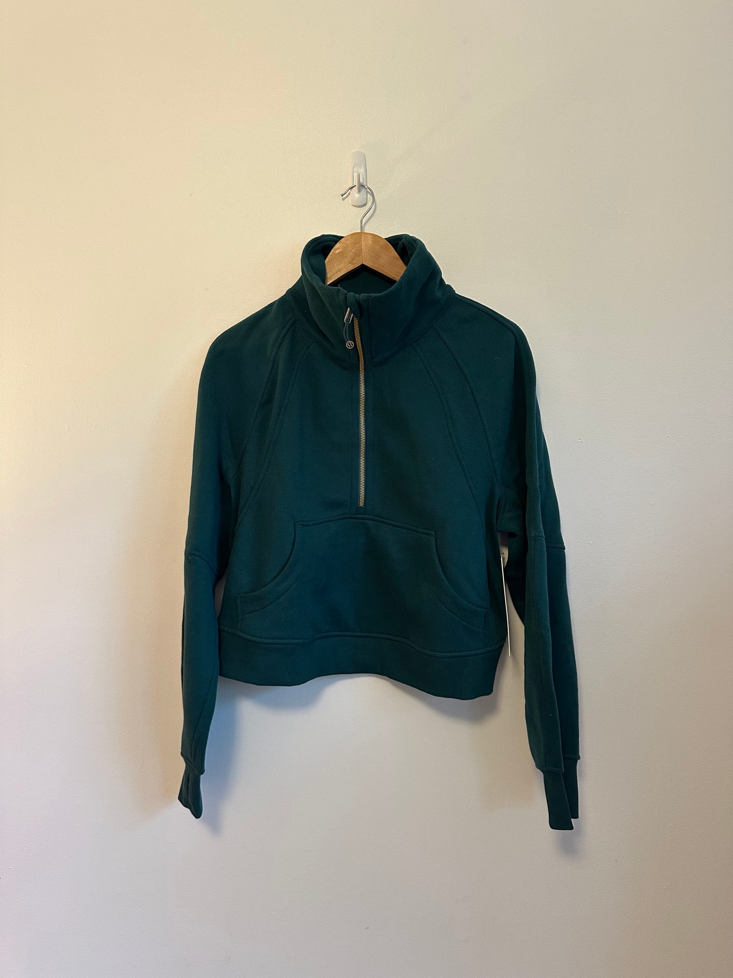 NWT Lululemon Scuba Oversized Funnel Neck Half Zip in Storm Teal | Size XS/Small