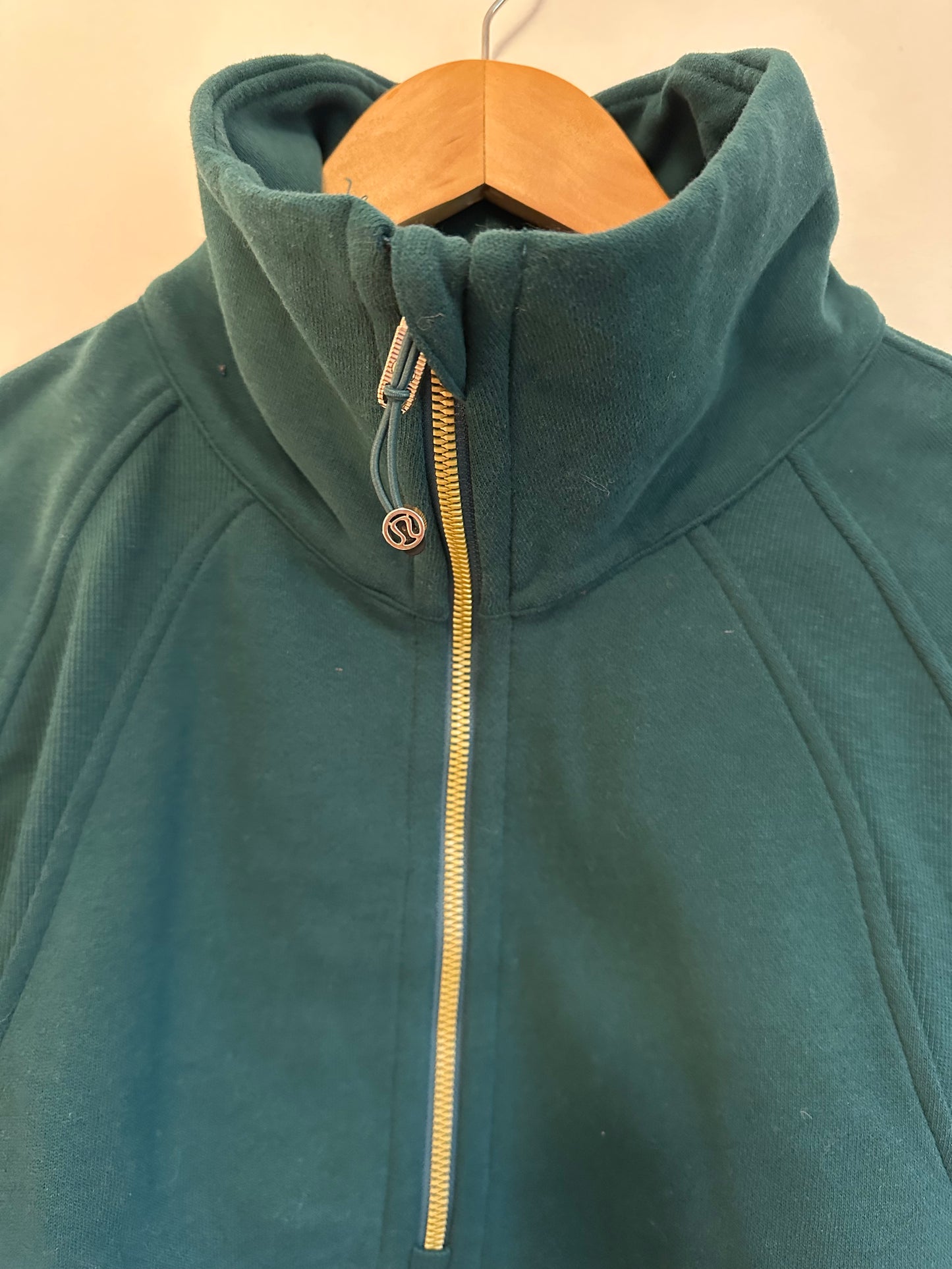 NWT Lululemon Scuba Oversized Funnel Neck Half Zip in Storm Teal | Size XS/Small