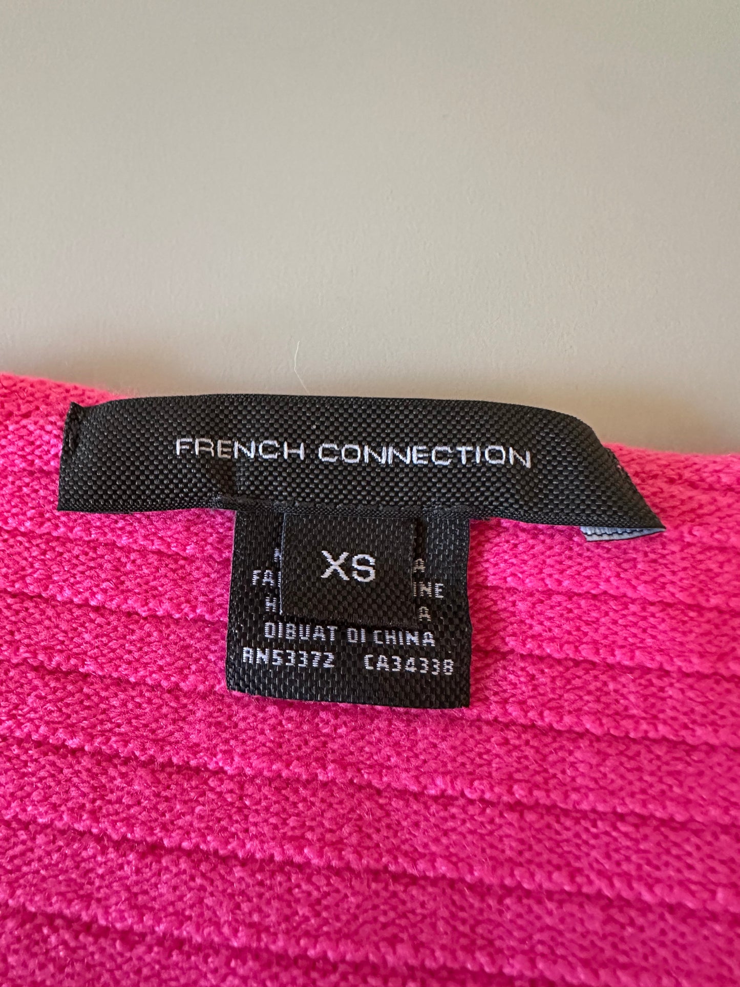 French Connection Babysoft Lena Slash Neck Ribbed Sweater in Pink | Size XS
