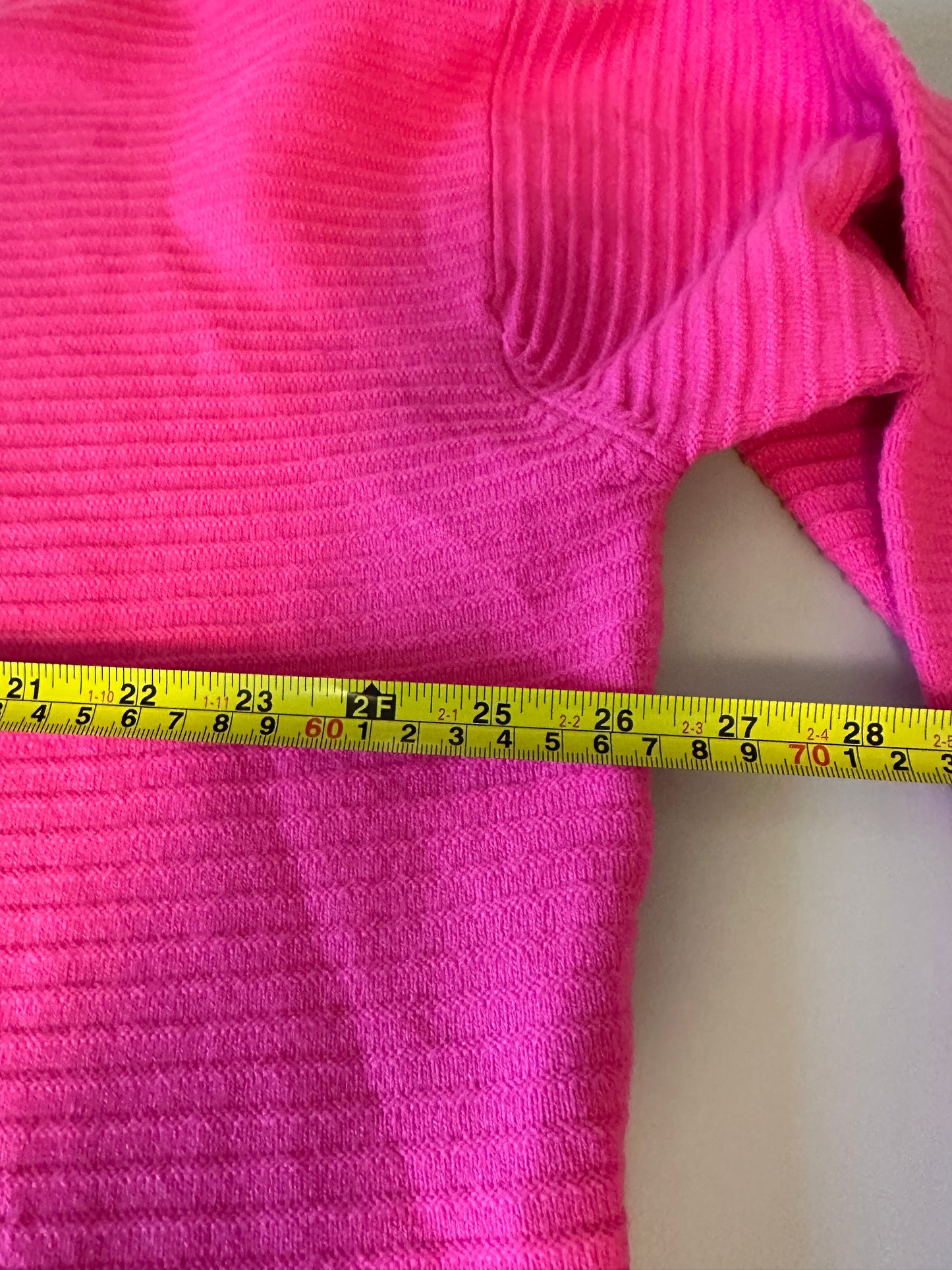 French Connection Babysoft Lena Slash Neck Ribbed Sweater in Pink | Size XS