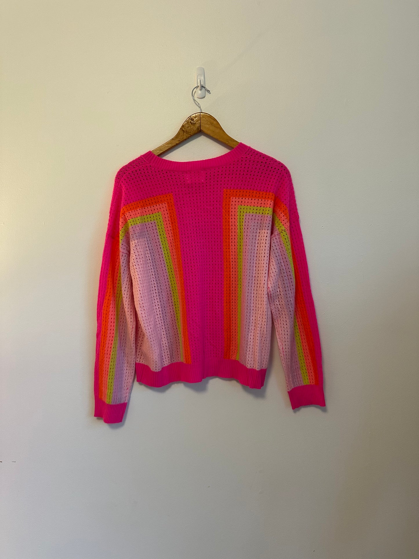 NWT Brodie Cashmere Rainbow Maya Cashmere Sweater | Size Medium