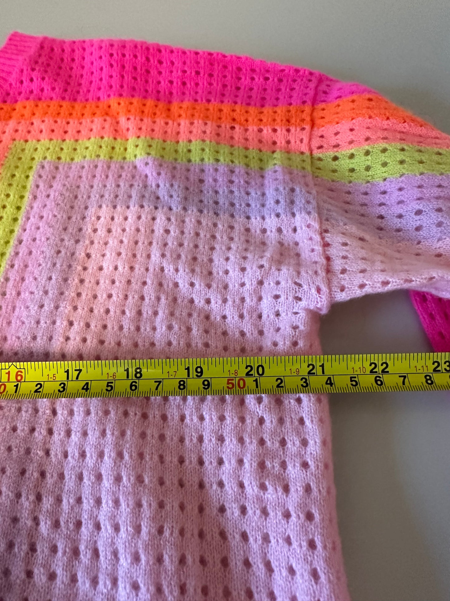 NWT Brodie Cashmere Rainbow Maya Cashmere Sweater | Size Medium