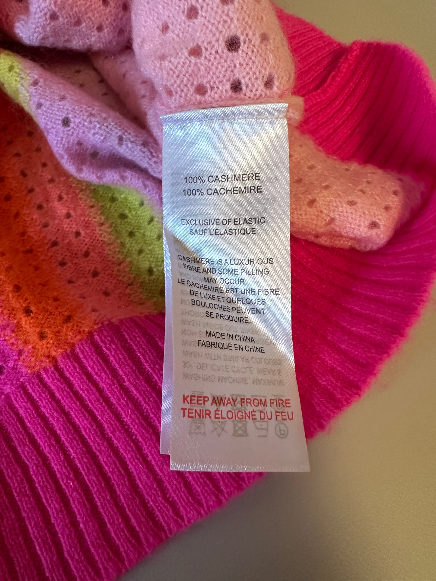 NWT Brodie Cashmere Rainbow Maya Cashmere Sweater | Size Medium
