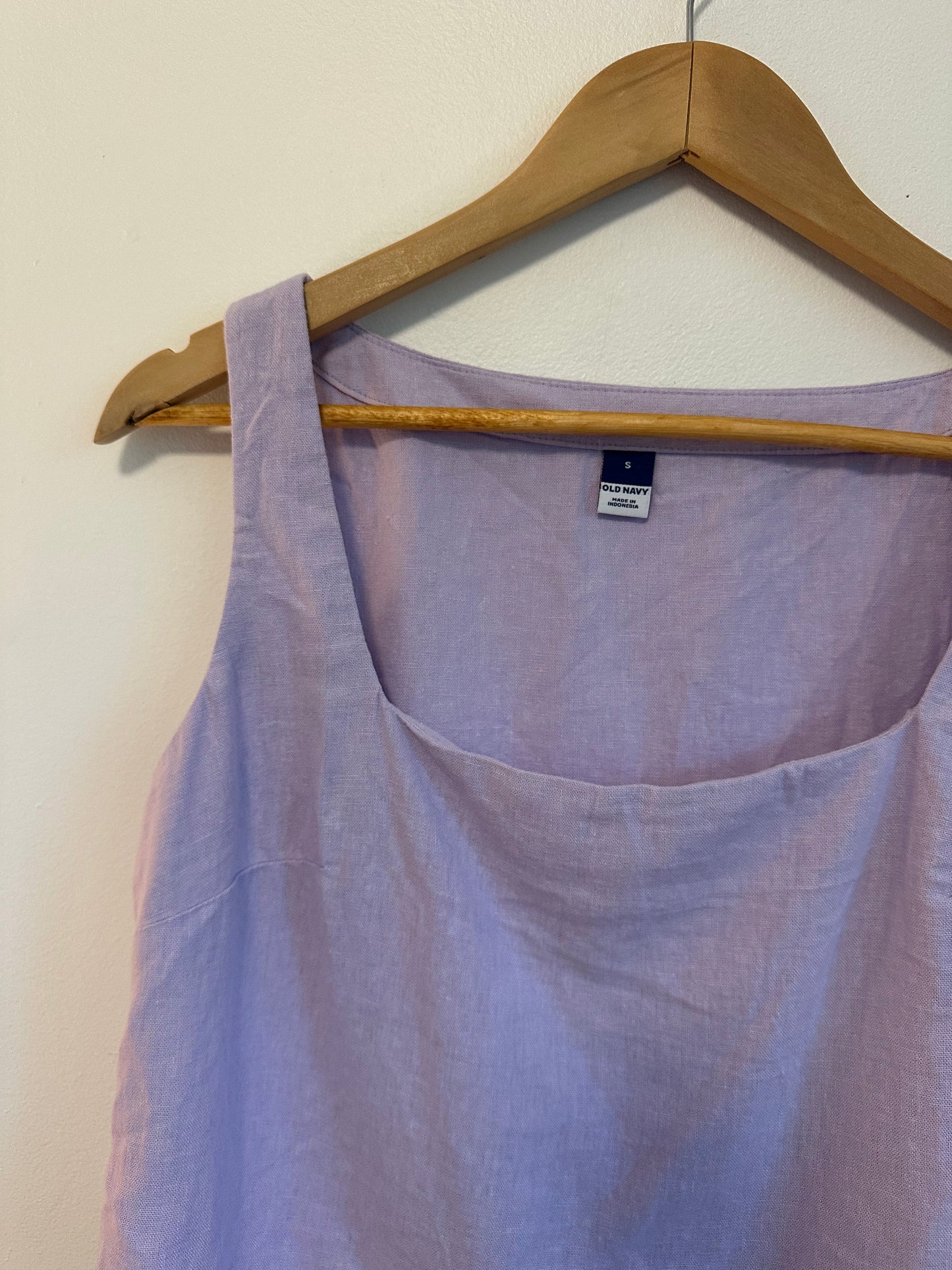 NWT Old Navy Sleeveless Linen-Blend Crop Top in Lavender Aura | Size Small
