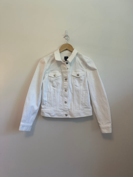 NWT J. Crew Relaxed Fit Denim Jean Jacket in White | Size XS