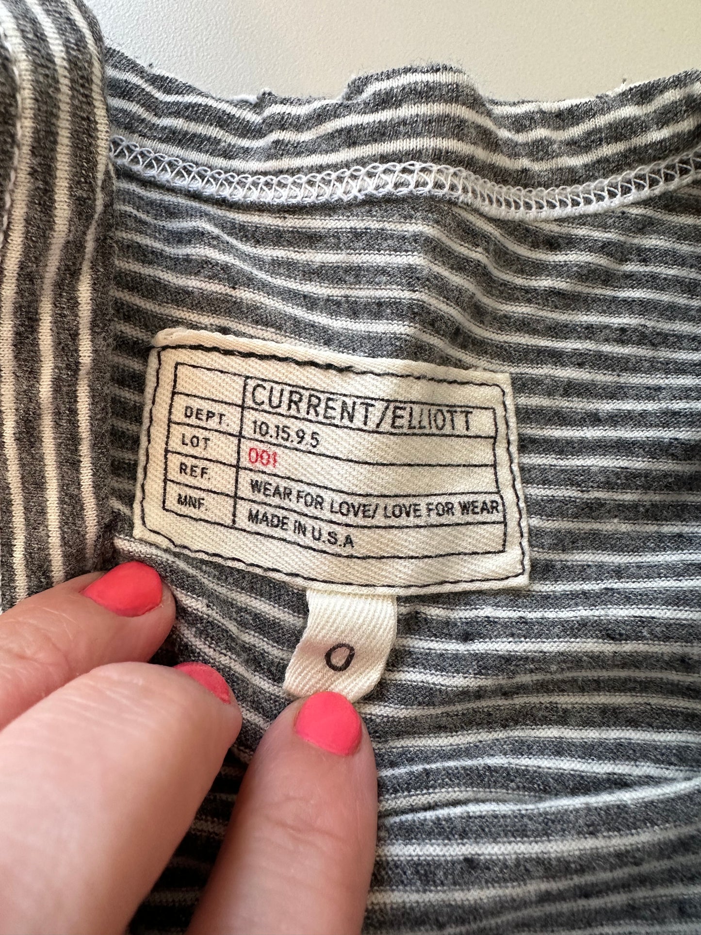 Current/Elliott The Muscle T-Shirt in Racer Stripe | Size XS
