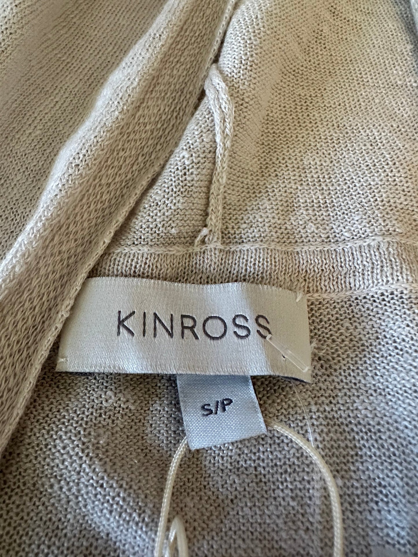 Kinross Hooded Linen Cardigan Sweater | Size Small