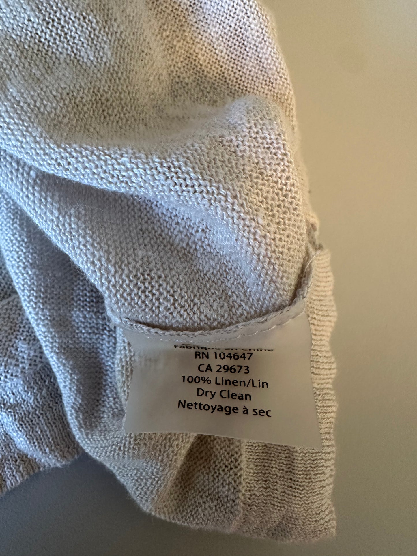 Kinross Hooded Linen Cardigan Sweater | Size Small
