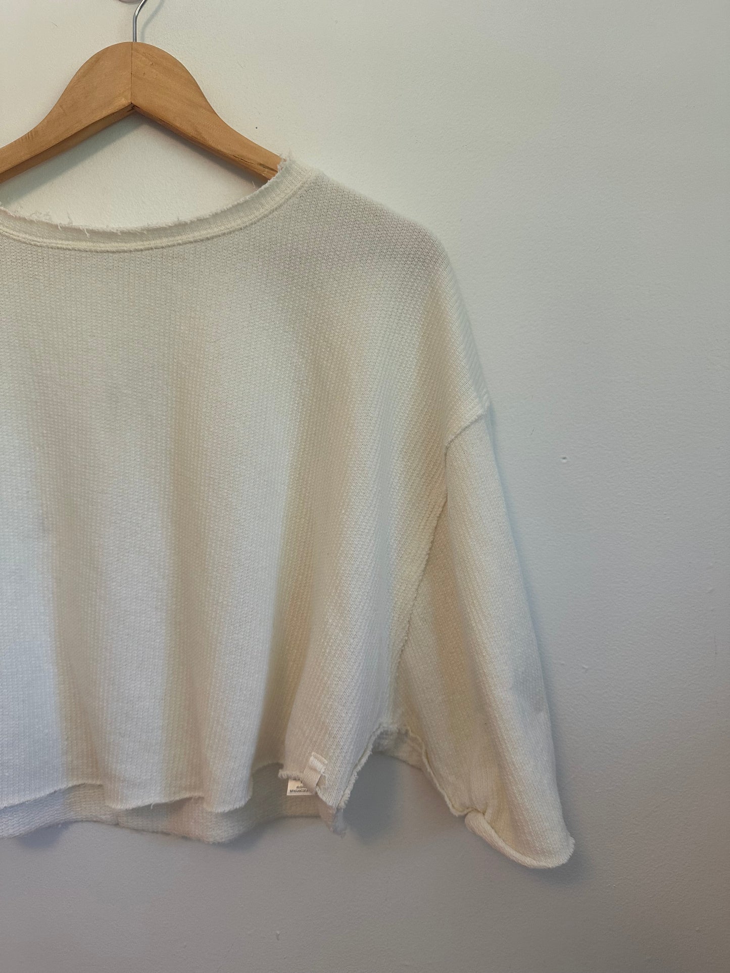 Free People We The Free Cropped Knit T-Shirt | Size XS
